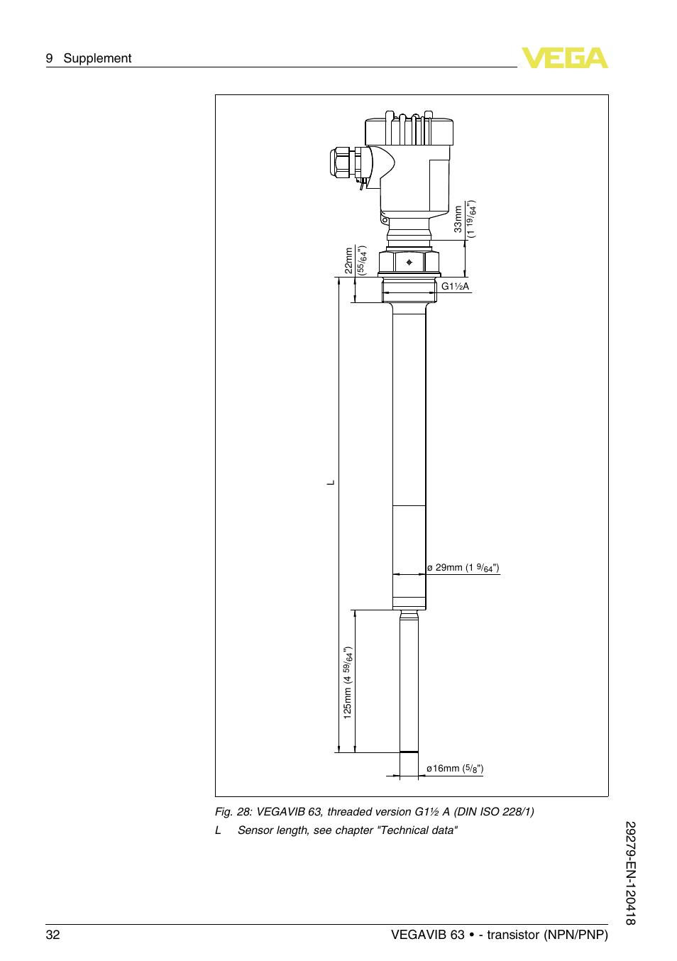 VEGA VEGAVIB 63 - transistor (NPN-PNP) User Manual | Page 32 / 36