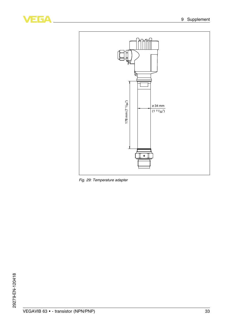 VEGA VEGAVIB 63 - transistor (NPN-PNP) User Manual | Page 33 / 36