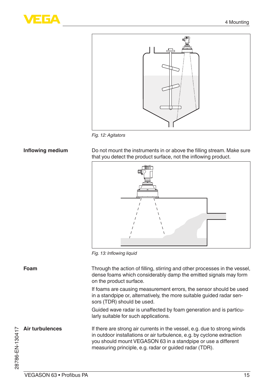 VEGA VEGASON 63 Profibus PA User Manual | Page 15 / 52