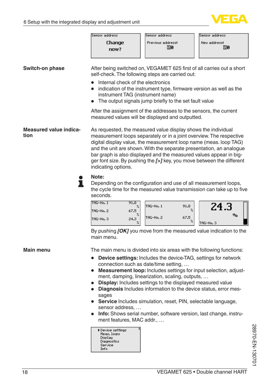 VEGA VEGAMET 625 User Manual | Page 18 / 64