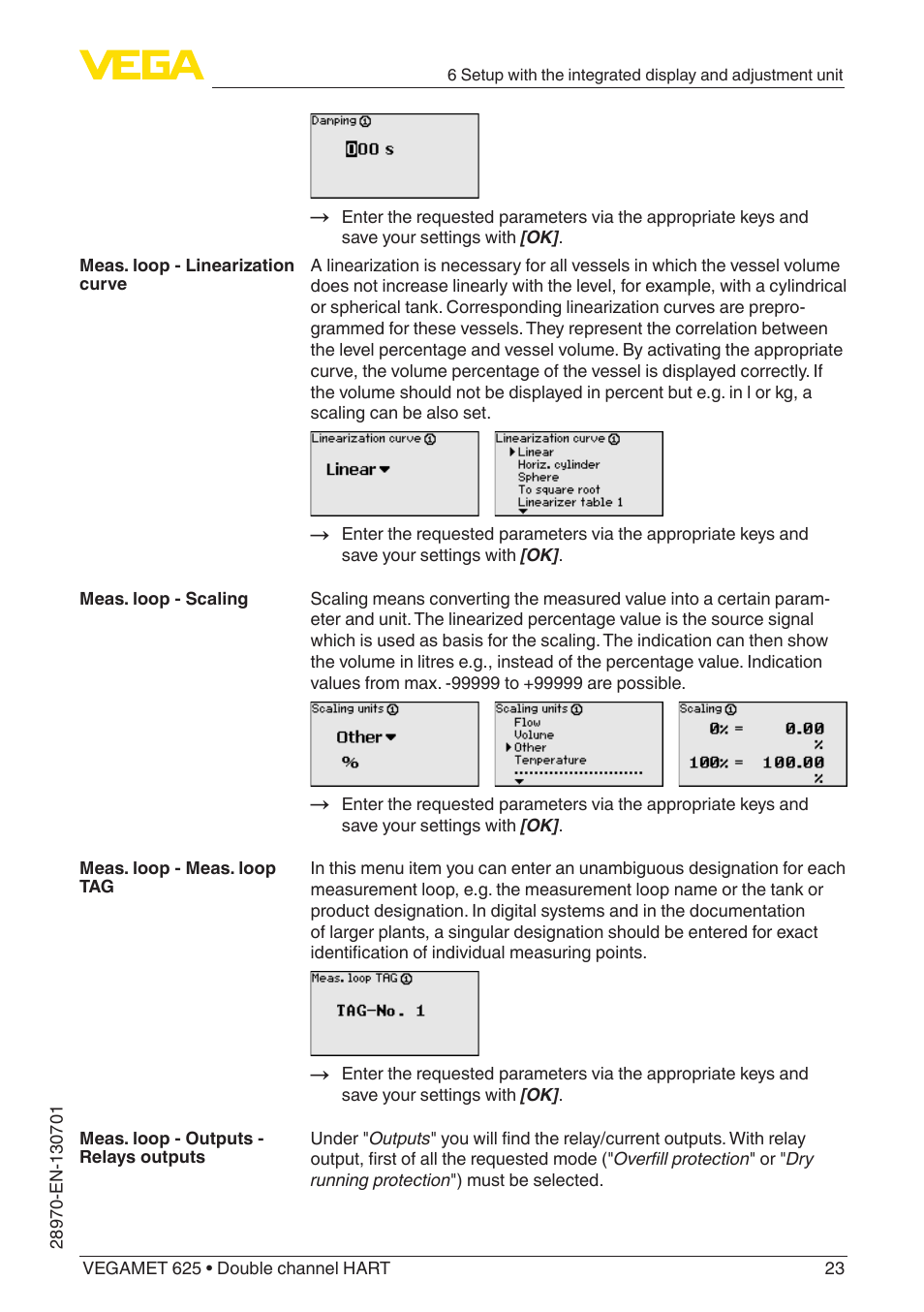 VEGA VEGAMET 625 User Manual | Page 23 / 64