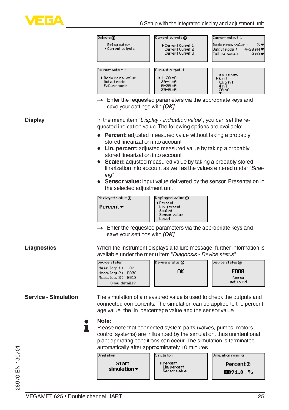 VEGA VEGAMET 625 User Manual | Page 25 / 64