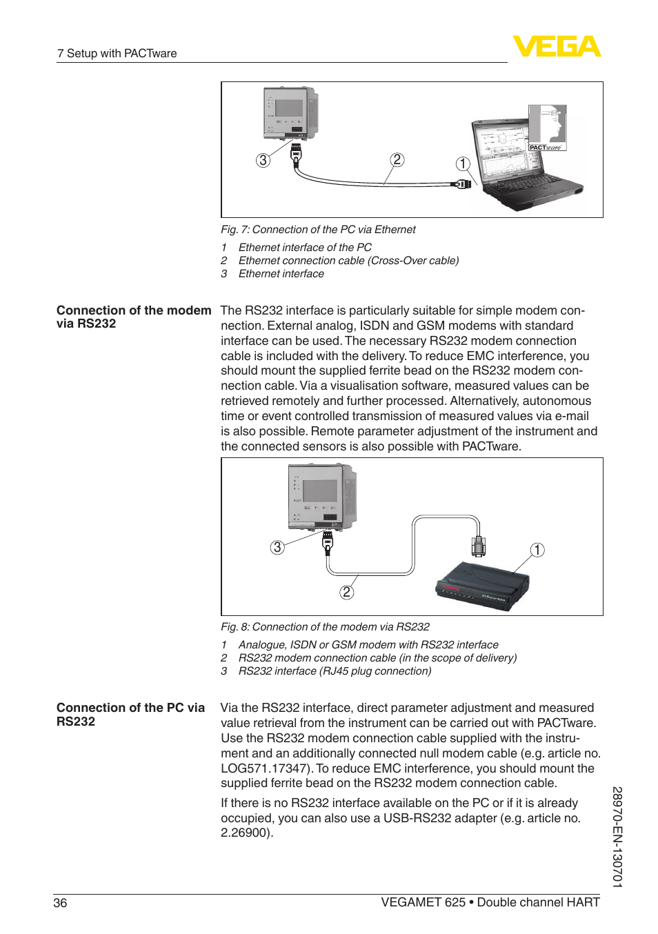 VEGA VEGAMET 625 User Manual | Page 36 / 64