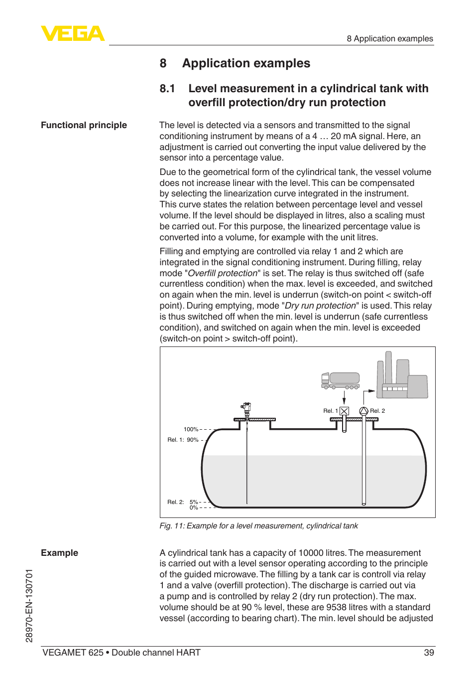 8 application examples | VEGA VEGAMET 625 User Manual | Page 39 / 64