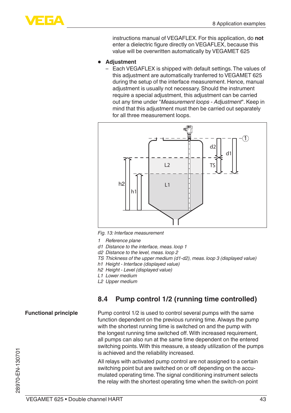 4 pump control 1/2 (running time controlled) | VEGA VEGAMET 625 User Manual | Page 43 / 64