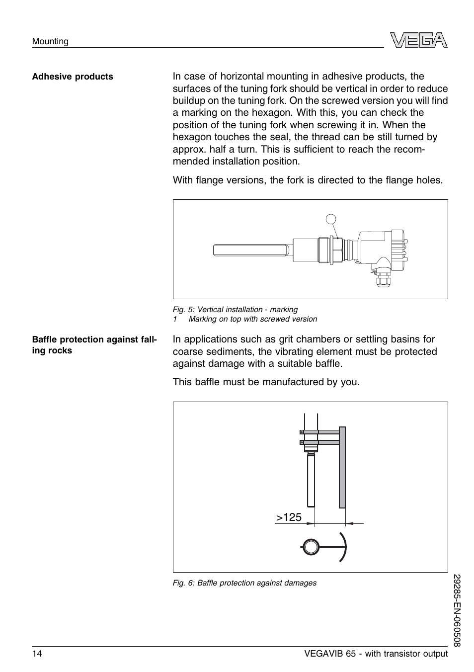 VEGA VEGAVIB 65 - transistor output User Manual | Page 14 / 36
