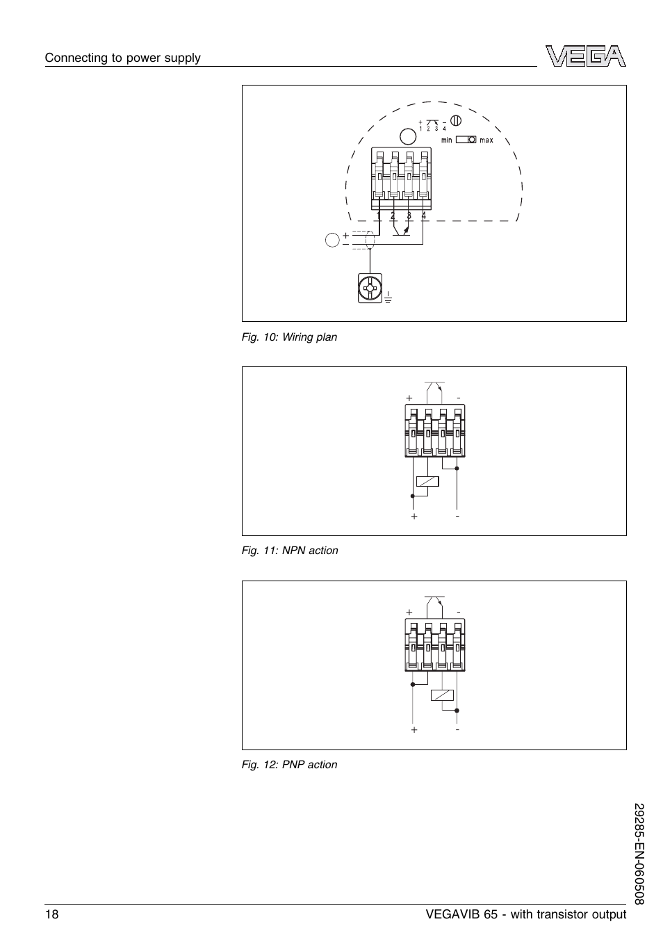 VEGA VEGAVIB 65 - transistor output User Manual | Page 18 / 36