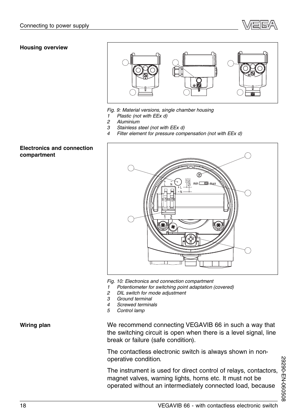 VEGA VEGAVIB 66 - contactless electronic switch User Manual | Page 18 / 36