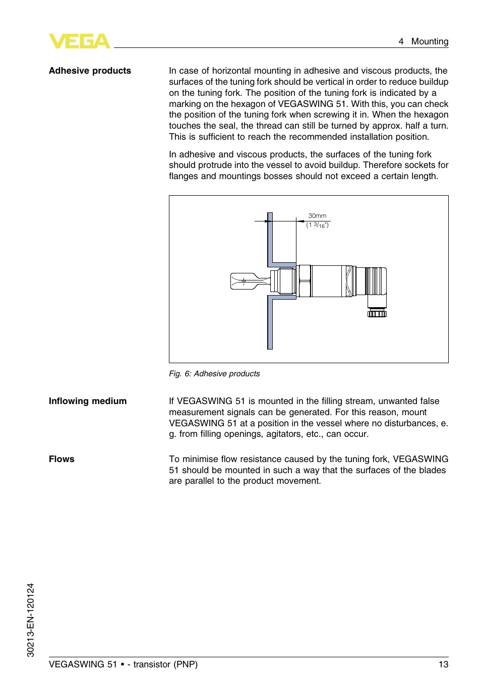 VEGA VEGASWING 51 - transistor (PNP) User Manual | Page 13 / 36