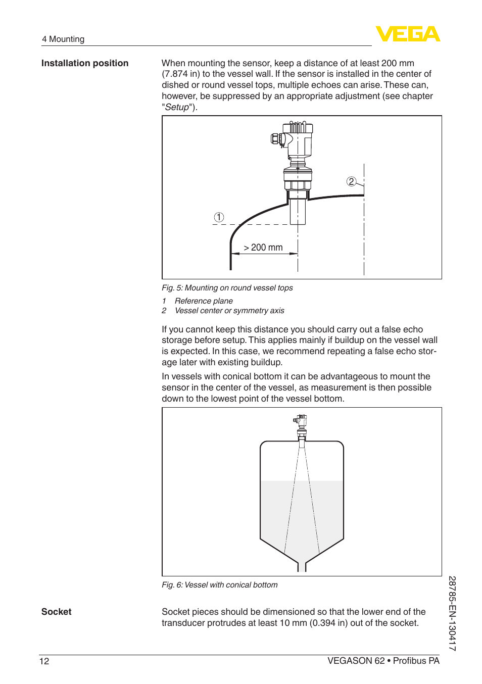 VEGA VEGASON 62 Profibus PA User Manual | Page 12 / 52