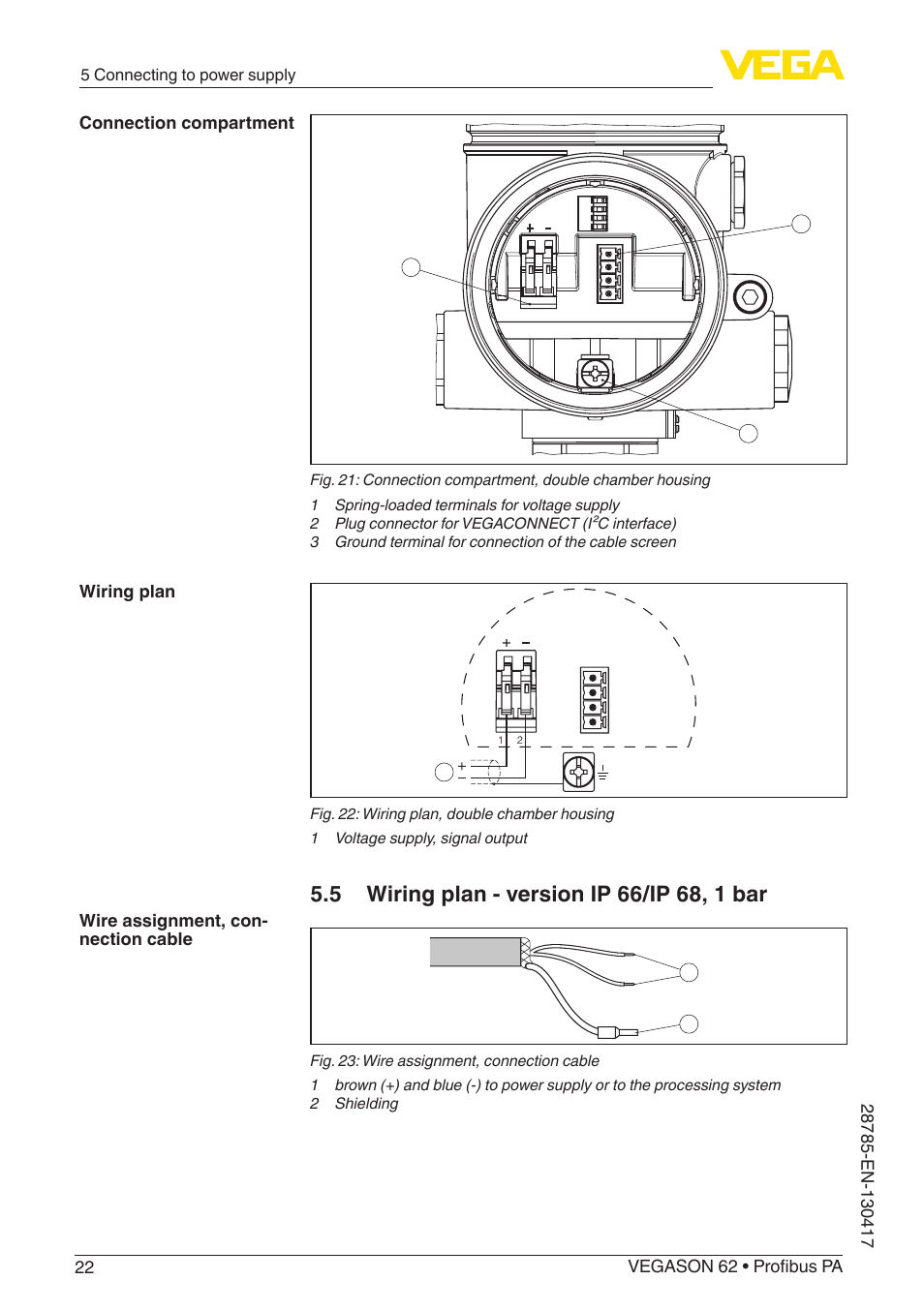 VEGA VEGASON 62 Profibus PA User Manual | Page 22 / 52