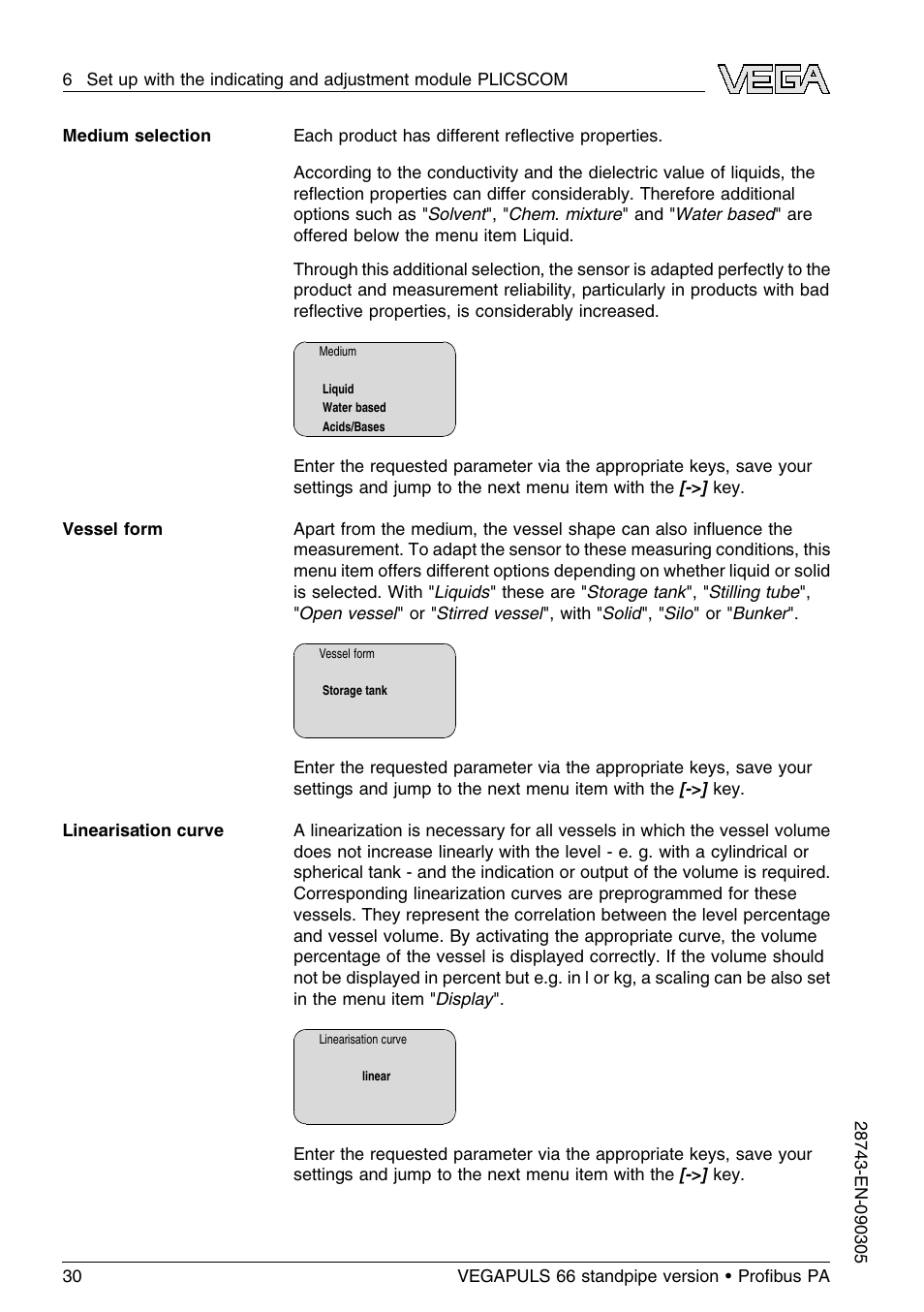 VEGA VEGAPULS 66 (≥ 2.0.0 - ≤ 3.8) standpipe ver. Proﬁbus PA User Manual | Page 30 / 60