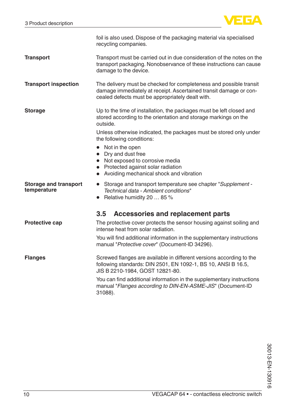 5 accessories and replacement parts | VEGA VEGACAP 64 - contactless electronic switch User Manual | Page 10 / 36
