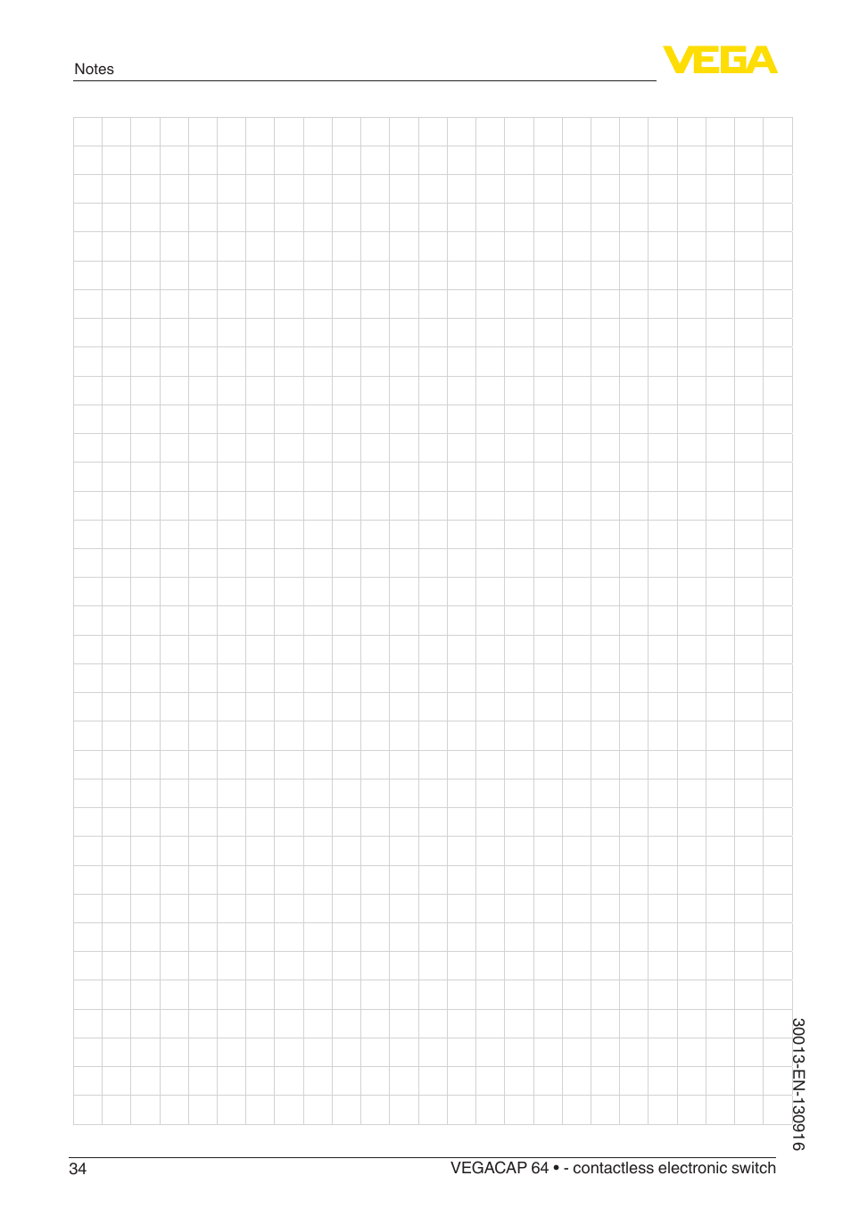 VEGA VEGACAP 64 - contactless electronic switch User Manual | Page 34 / 36
