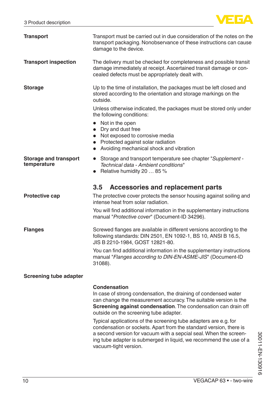 5 accessories and replacement parts | VEGA VEGACAP 63 - two-wire User Manual | Page 10 / 36