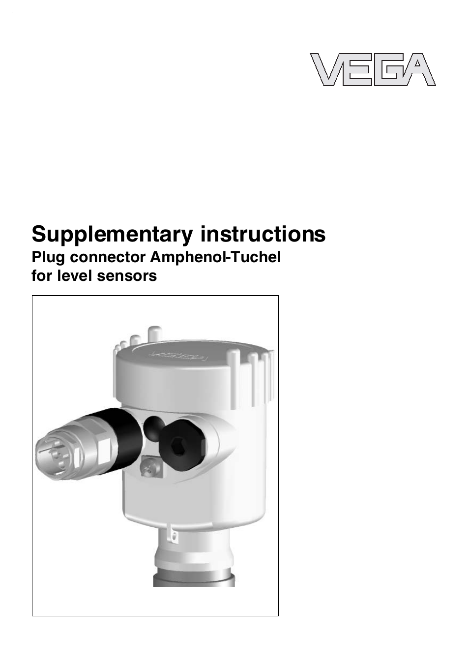 VEGA Plug connector Amphenol-Tuchel for level sensors User Manual | 8 pages