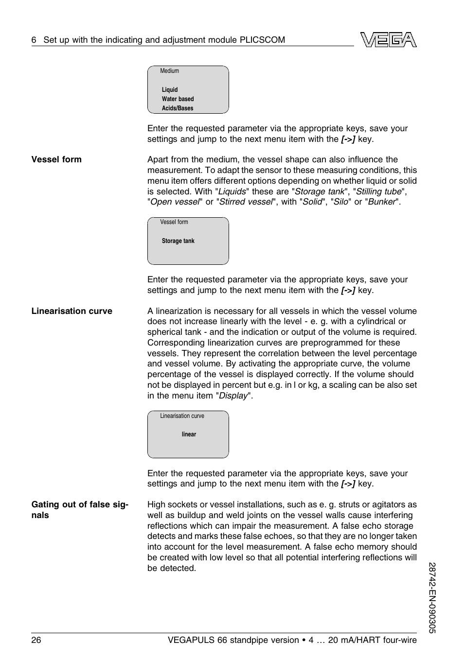 VEGA VEGAPULS 66 (≥ 2.0.0 - ≤ 3.8) standpipe ver. 4 … 20 mA_HART four-wire User Manual | Page 26 / 52