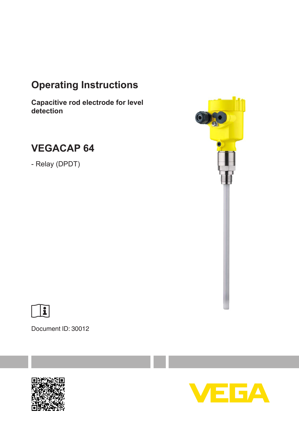 VEGA VEGACAP 64 - Relay (DPDT) User Manual | 32 pages