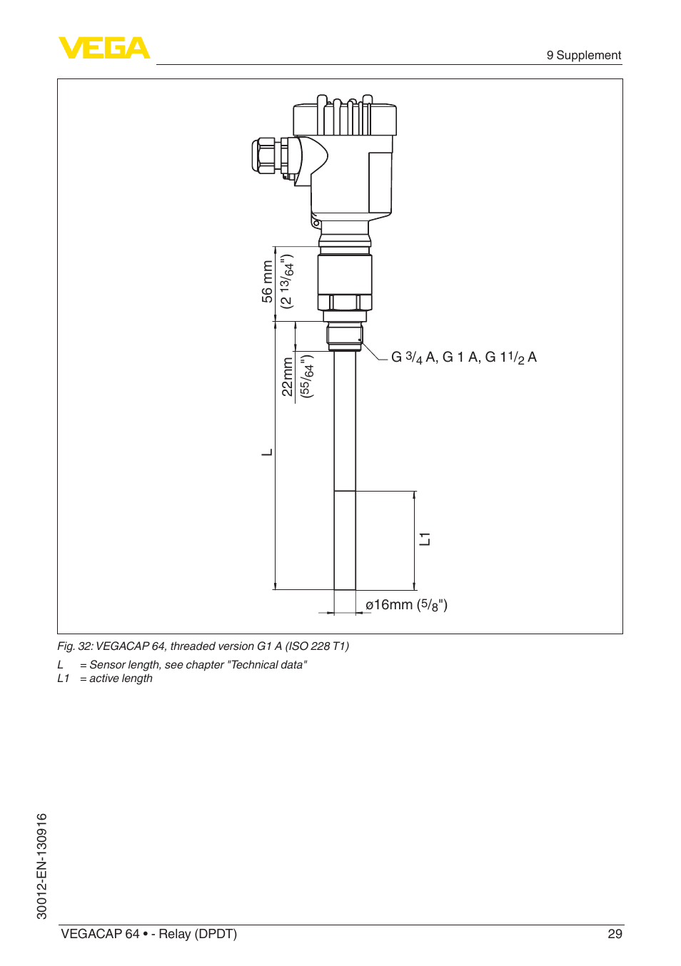 VEGA VEGACAP 64 - Relay (DPDT) User Manual | Page 29 / 32