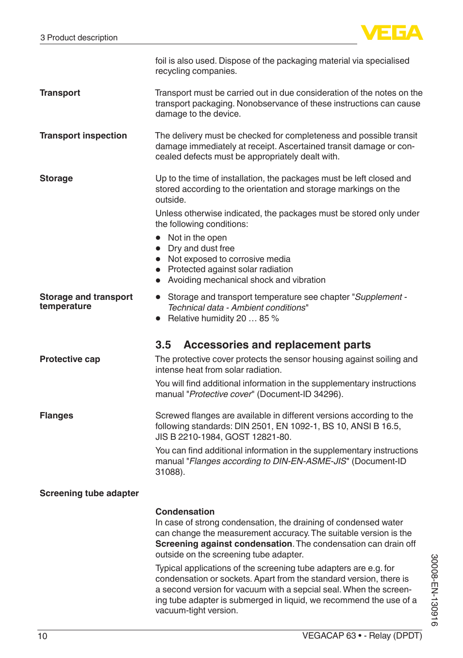 5 accessories and replacement parts | VEGA VEGACAP 63 - Relay (DPDT) User Manual | Page 10 / 36