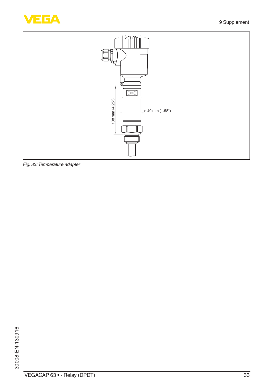 VEGA VEGACAP 63 - Relay (DPDT) User Manual | Page 33 / 36