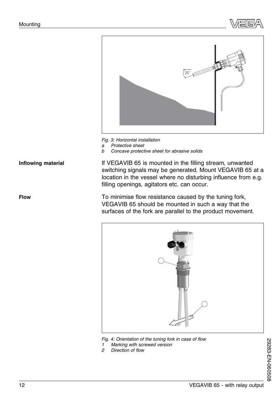 VEGA VEGAVIB 65 - relay output User Manual | Page 12 / 36