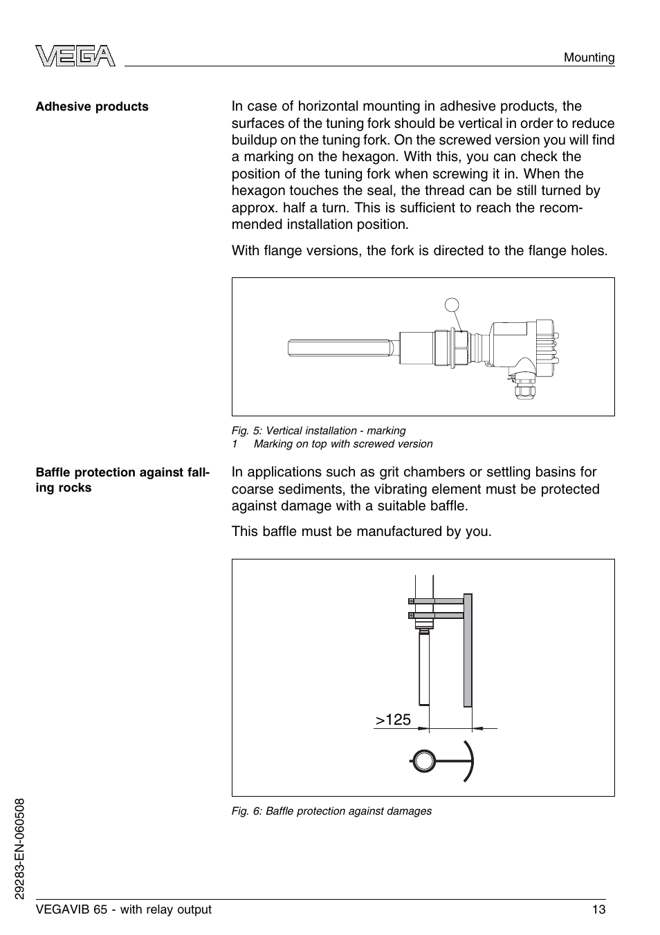 VEGA VEGAVIB 65 - relay output User Manual | Page 13 / 36