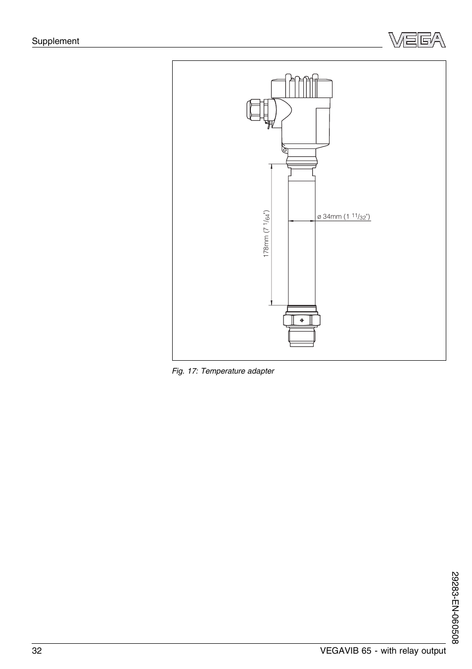 VEGA VEGAVIB 65 - relay output User Manual | Page 32 / 36