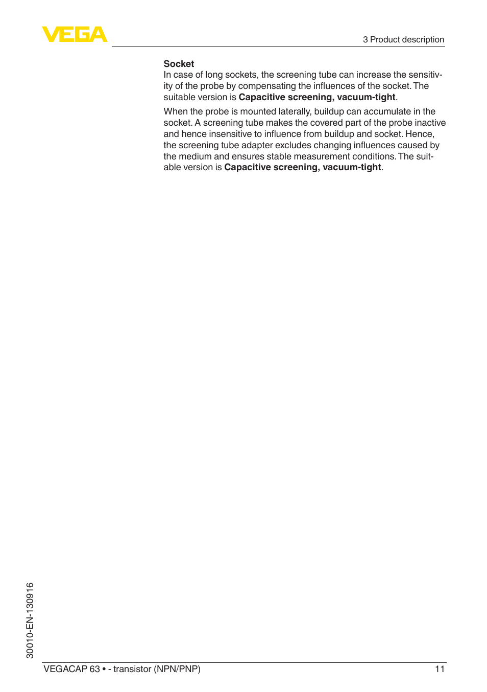 VEGA VEGACAP 63 - transistor (NPN_PNP) User Manual | Page 11 / 40
