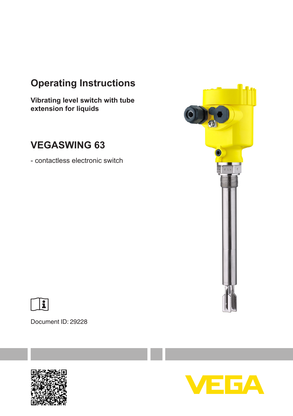 VEGA VEGASWING 63 - contactless electronic switch User Manual | 36 pages