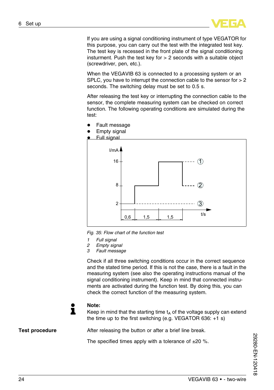 VEGA VEGAVIB 63 - two-wire User Manual | Page 24 / 40