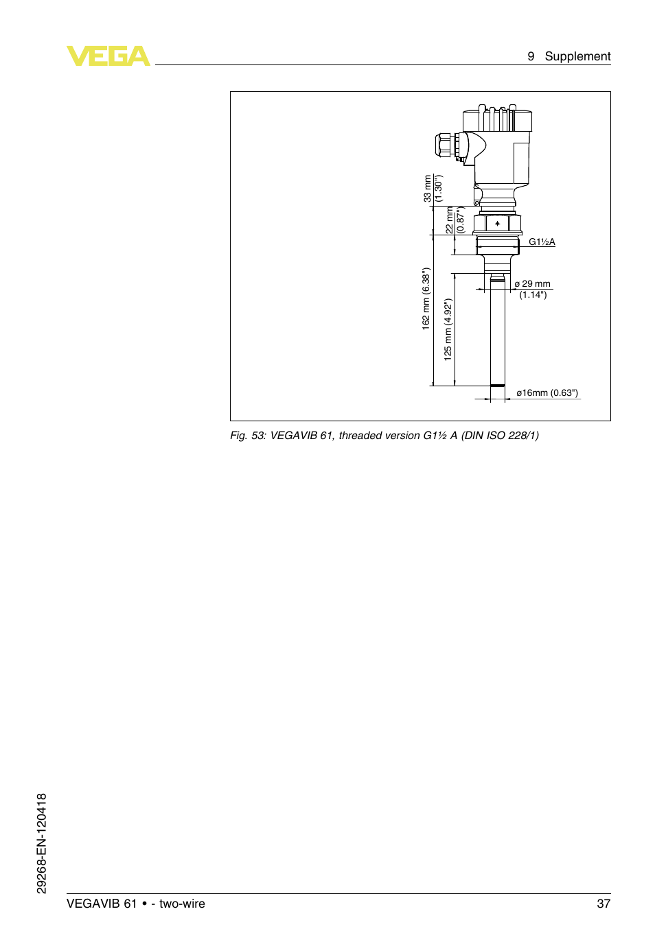 VEGA VEGAVIB 61 - two-wire User Manual | Page 37 / 40