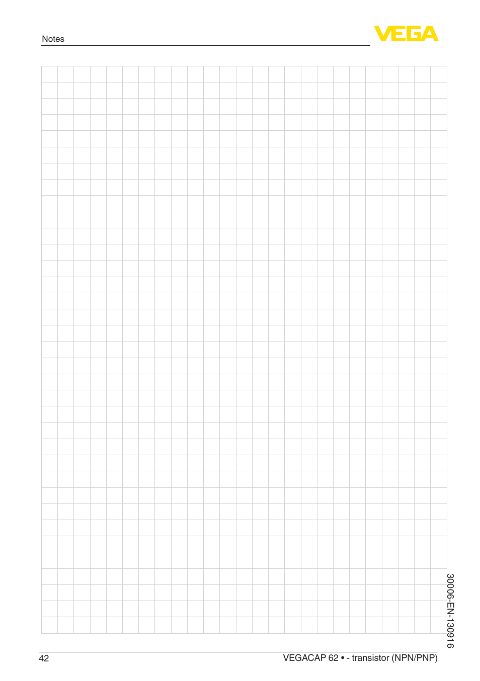 VEGA VEGACAP 62 - transistor (NPN_PNP) User Manual | Page 42 / 44