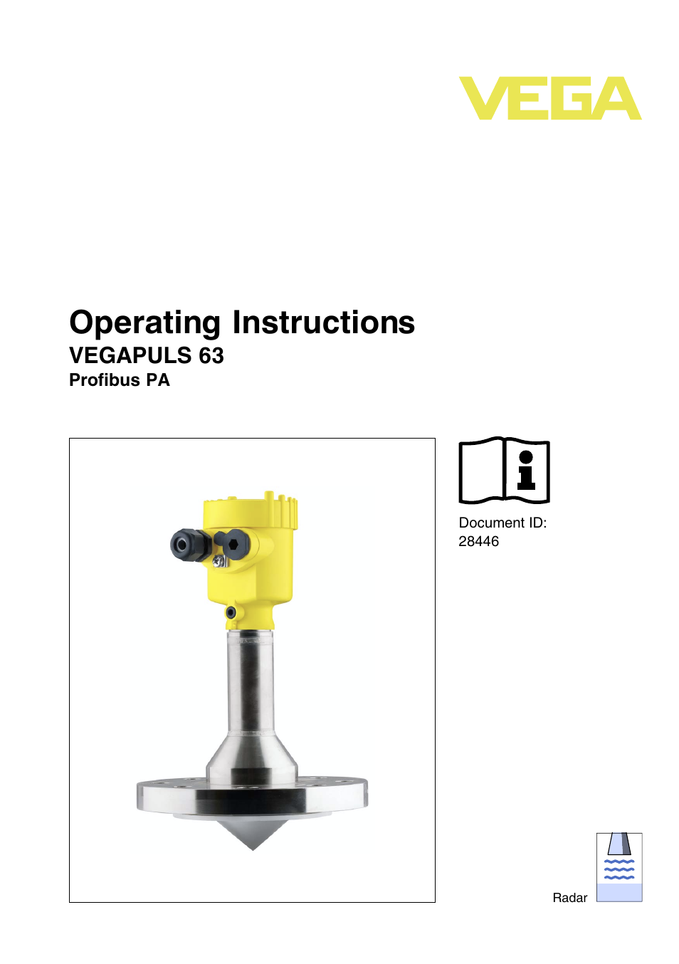 VEGA VEGAPULS 63 (≥ 2.0.0 - ≤ 3.8) Proﬁbus PA User Manual | 68 pages