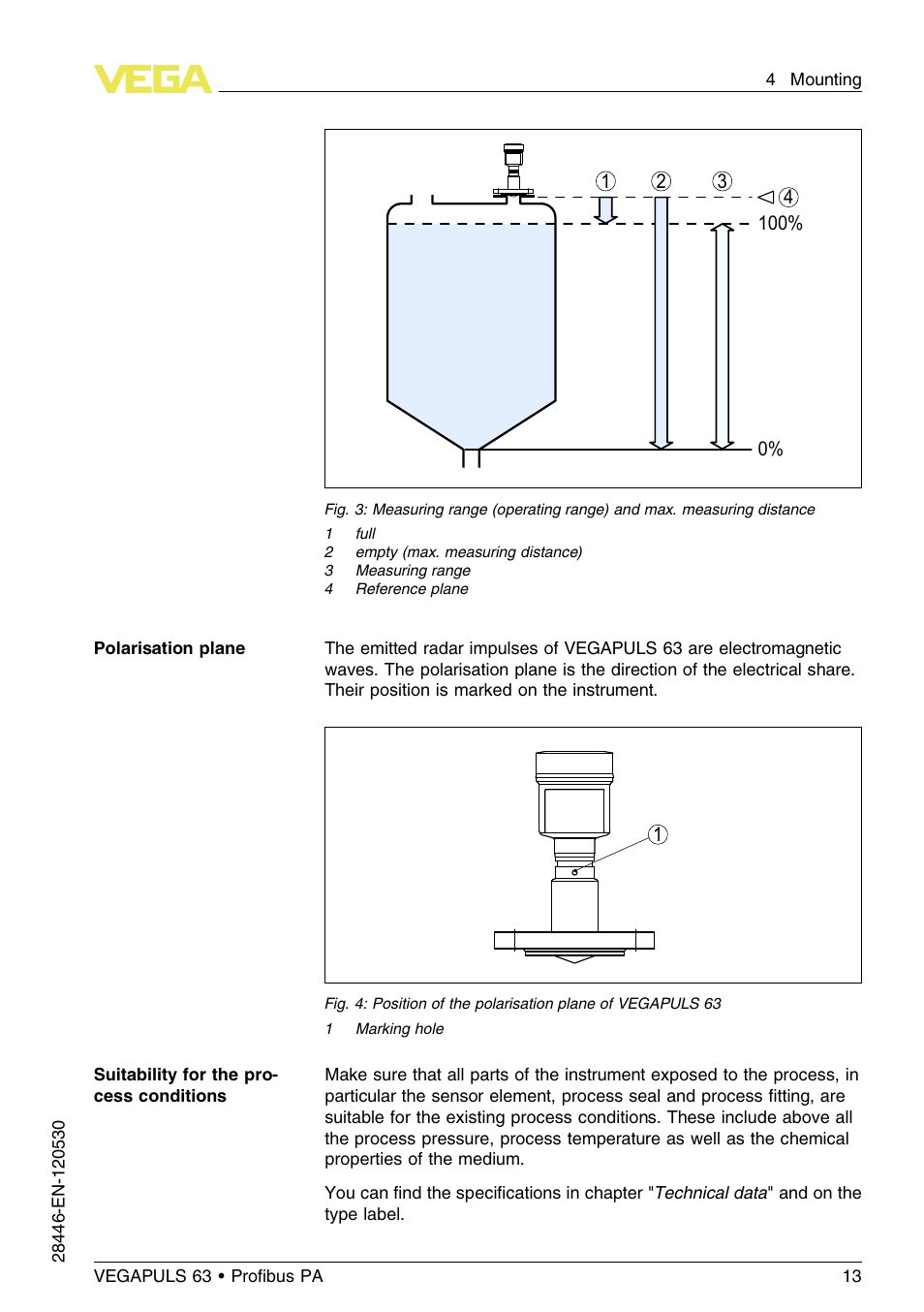 VEGA VEGAPULS 63 (≥ 2.0.0 - ≤ 3.8) Proﬁbus PA User Manual | Page 13 / 68