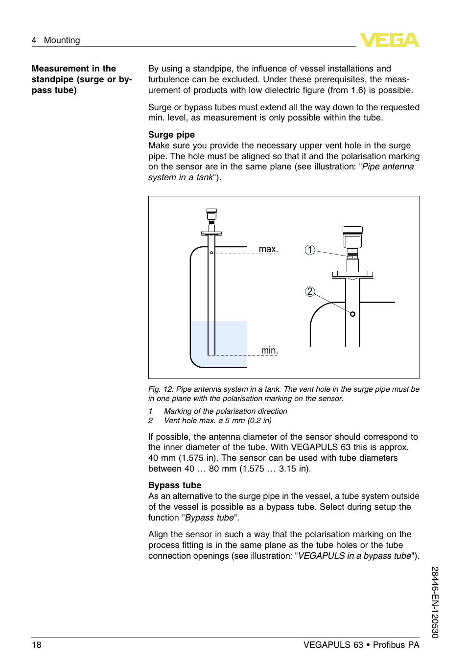 VEGA VEGAPULS 63 (≥ 2.0.0 - ≤ 3.8) Proﬁbus PA User Manual | Page 18 / 68