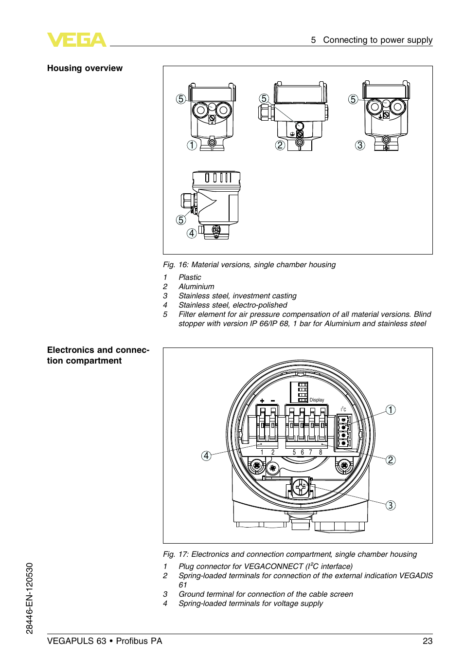 VEGA VEGAPULS 63 (≥ 2.0.0 - ≤ 3.8) Proﬁbus PA User Manual | Page 23 / 68