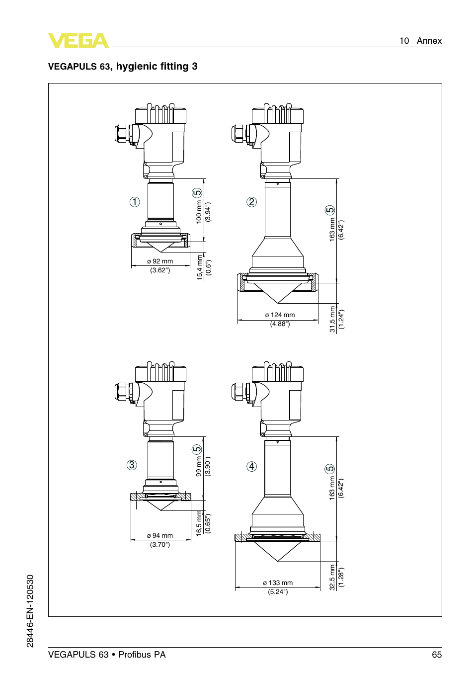 VEGA VEGAPULS 63 (≥ 2.0.0 - ≤ 3.8) Proﬁbus PA User Manual | Page 65 / 68