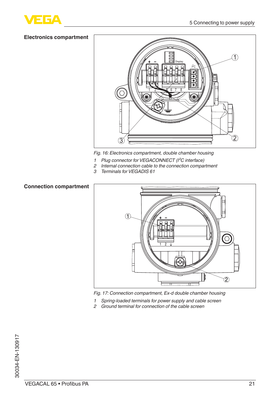 VEGA VEGACAL 65 Profibus PA User Manual | Page 21 / 56