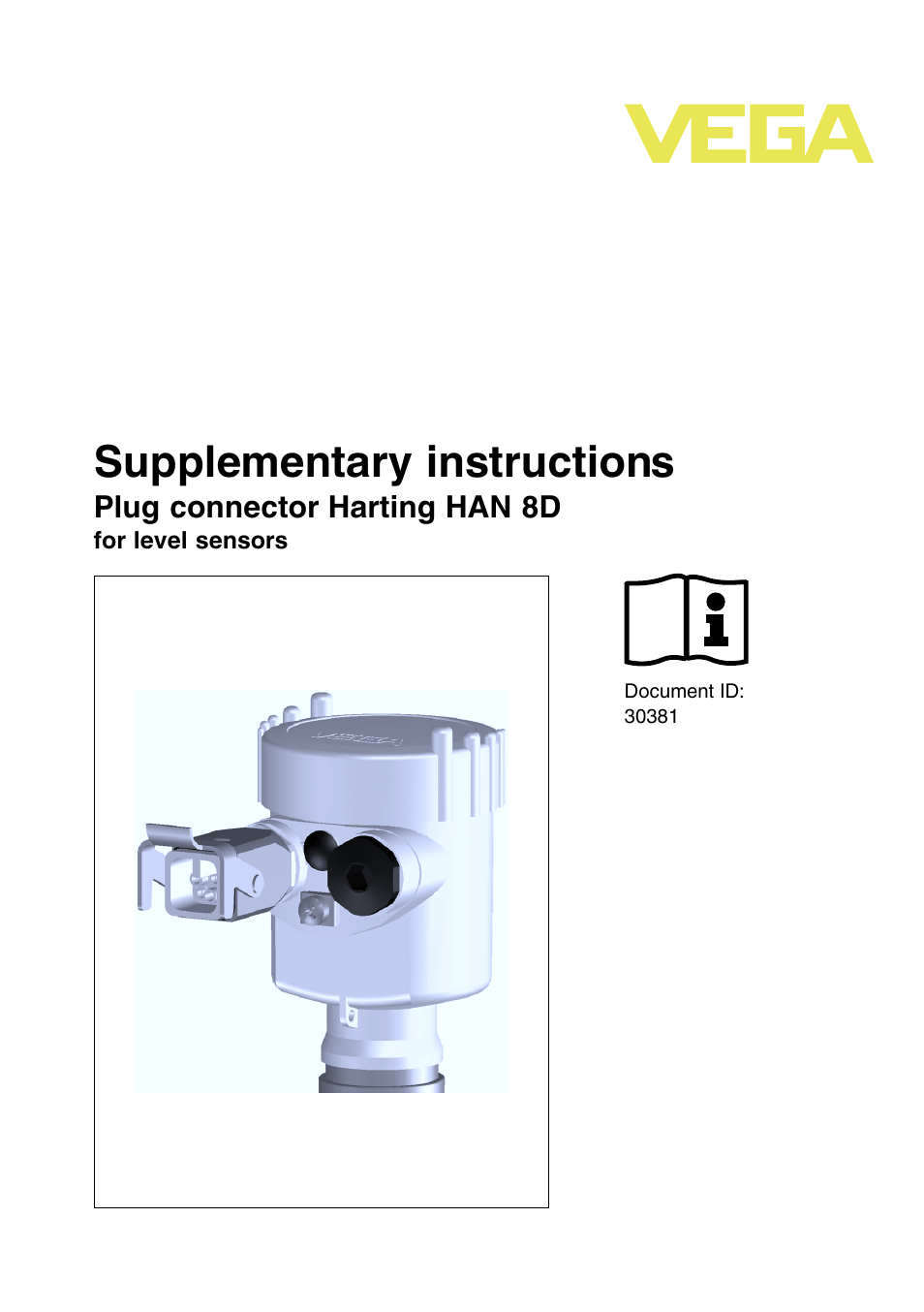 VEGA Plug connector Harting HAN 8D for level sensors User Manual | 12 pages