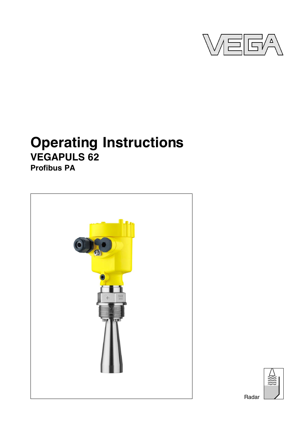 VEGA VEGAPULS 62 (≥ 2.0.0 - ≤ 3.8) Proﬁbus PA User Manual | 84 pages