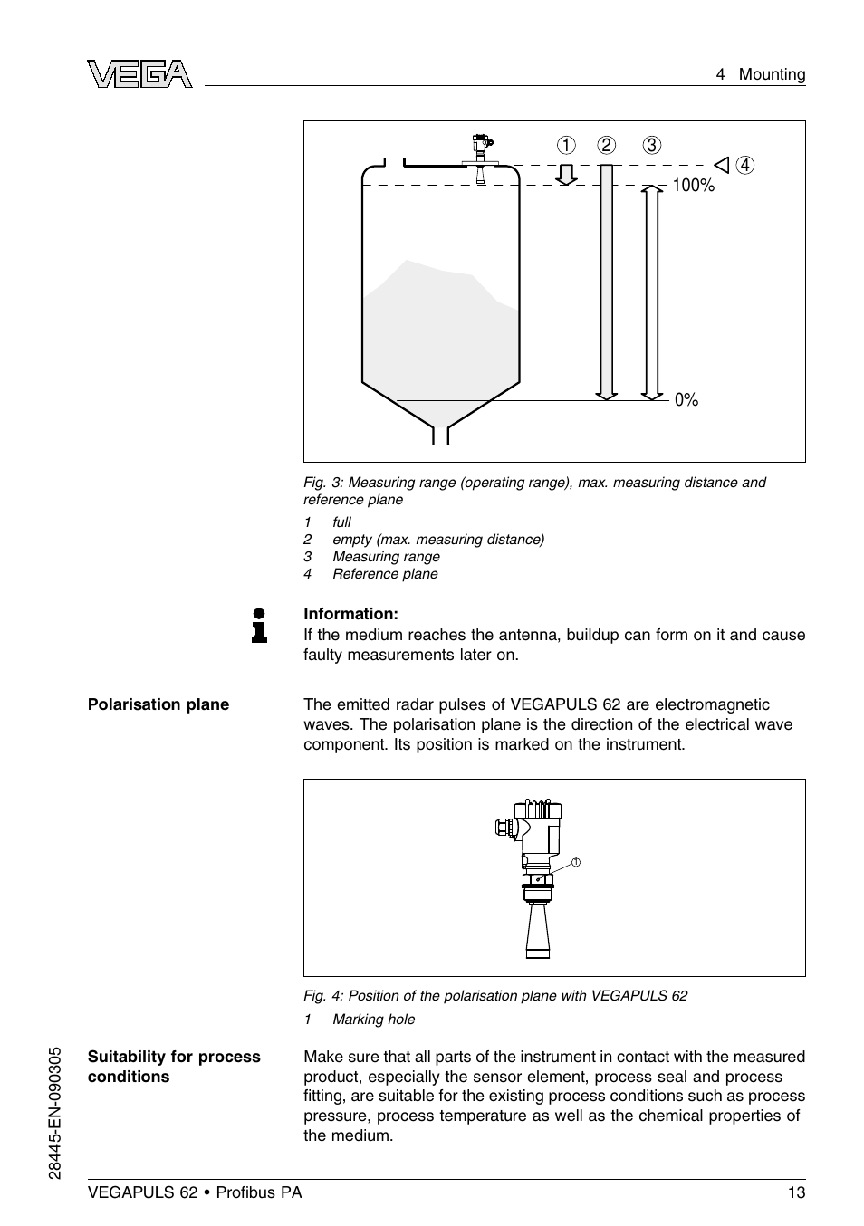 VEGA VEGAPULS 62 (≥ 2.0.0 - ≤ 3.8) Proﬁbus PA User Manual | Page 13 / 84