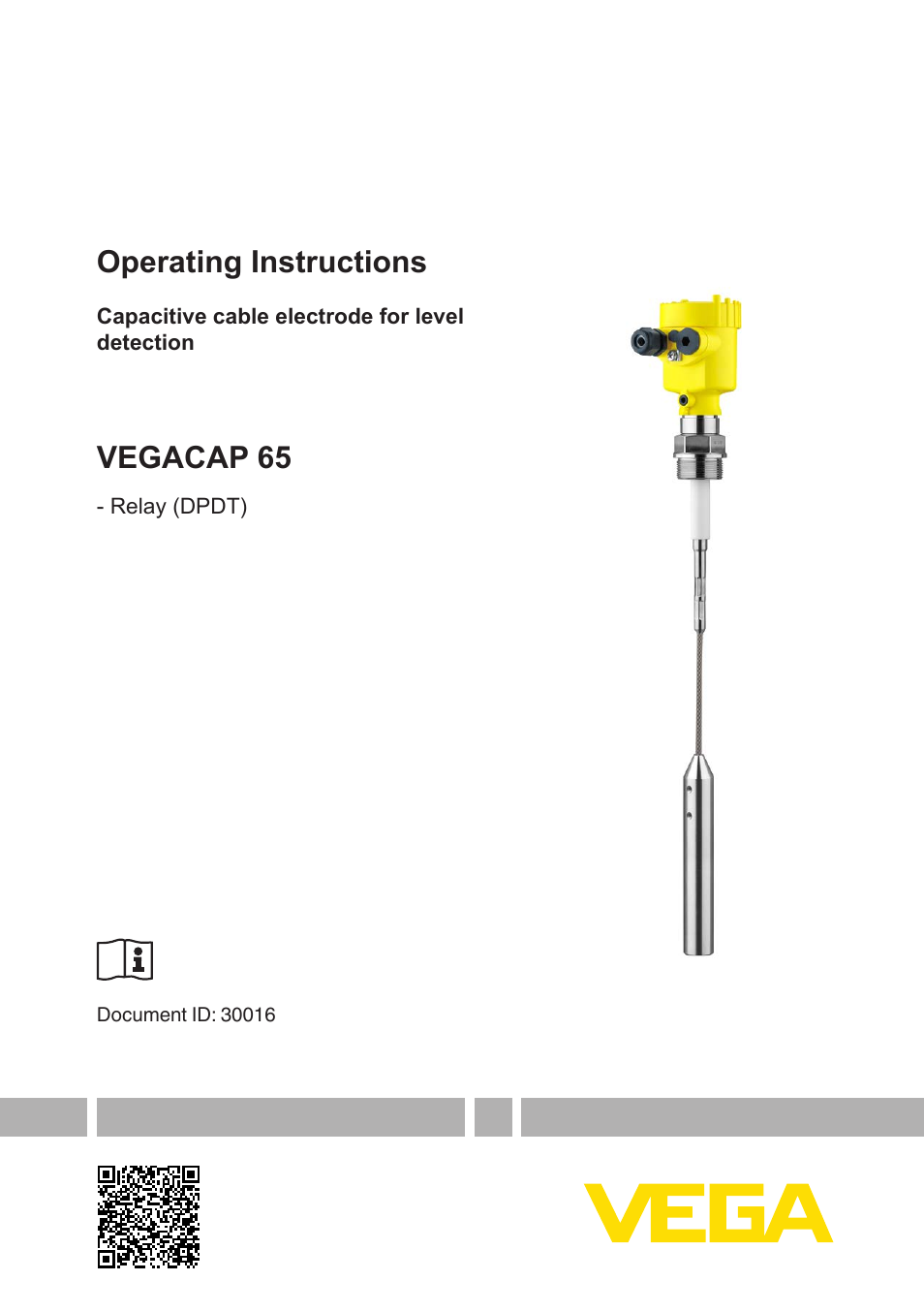 VEGA VEGACAP 65 - Relay (DPDT) User Manual | 40 pages