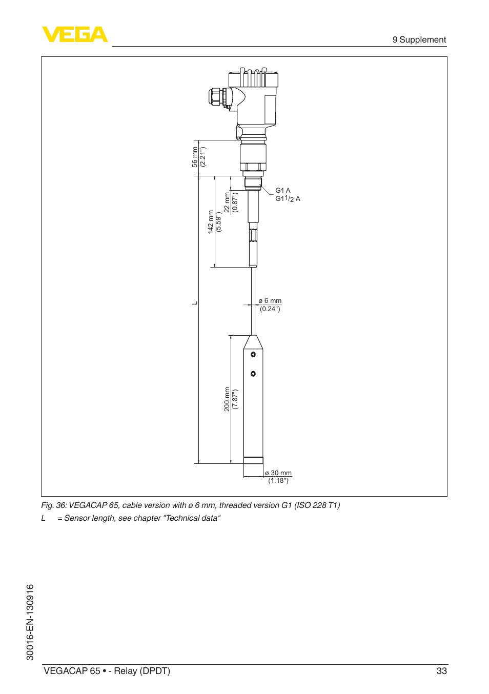 VEGA VEGACAP 65 - Relay (DPDT) User Manual | Page 33 / 40