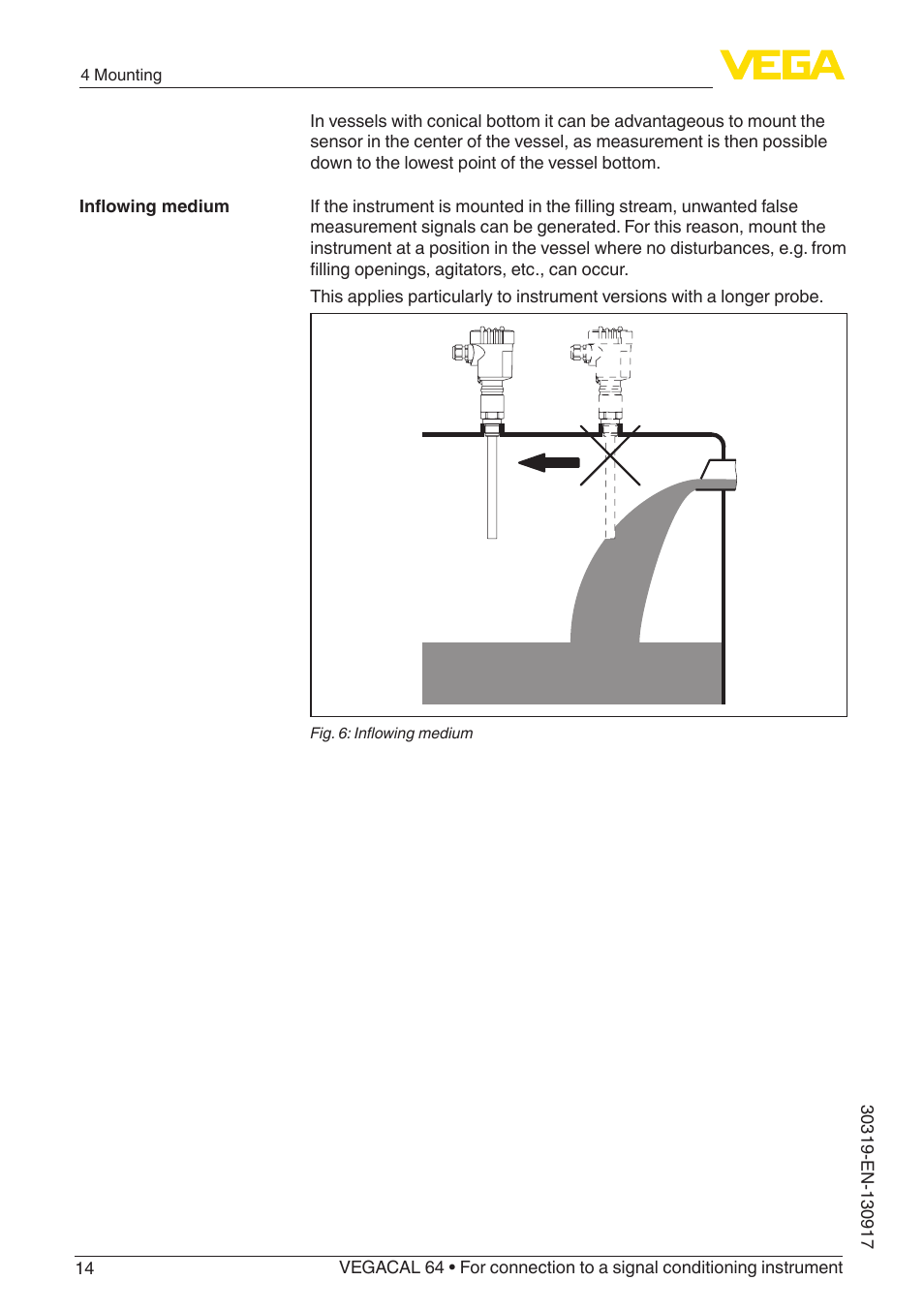 VEGA VEGACAL 64 For connection to a signal conditioning instrument User Manual | Page 14 / 36