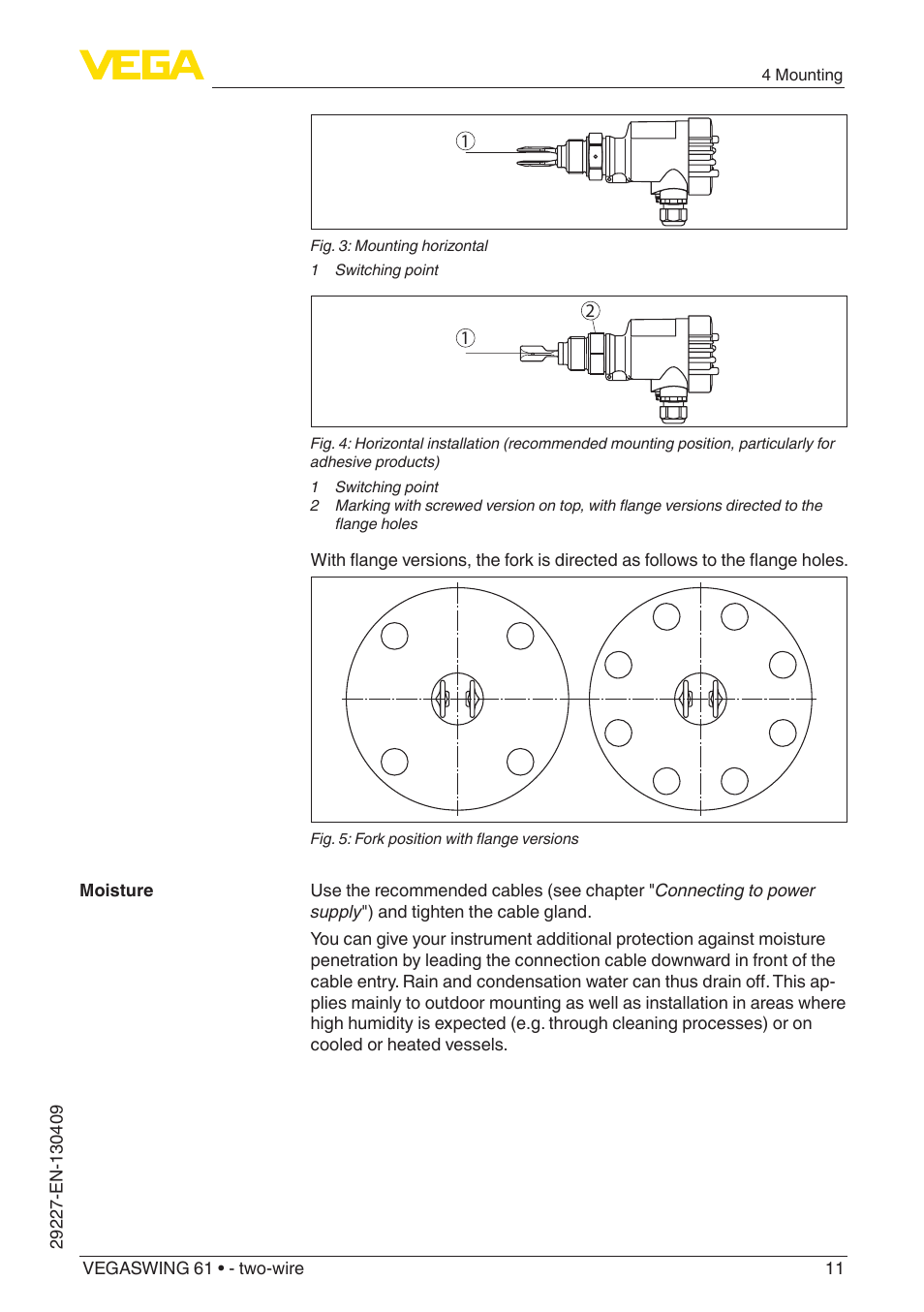 VEGA VEGASWING 61 - two-wire User Manual | Page 11 / 40