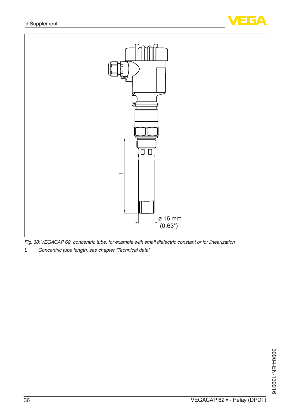 VEGA VEGACAP 62 - Relay (DPDT) User Manual | Page 36 / 40