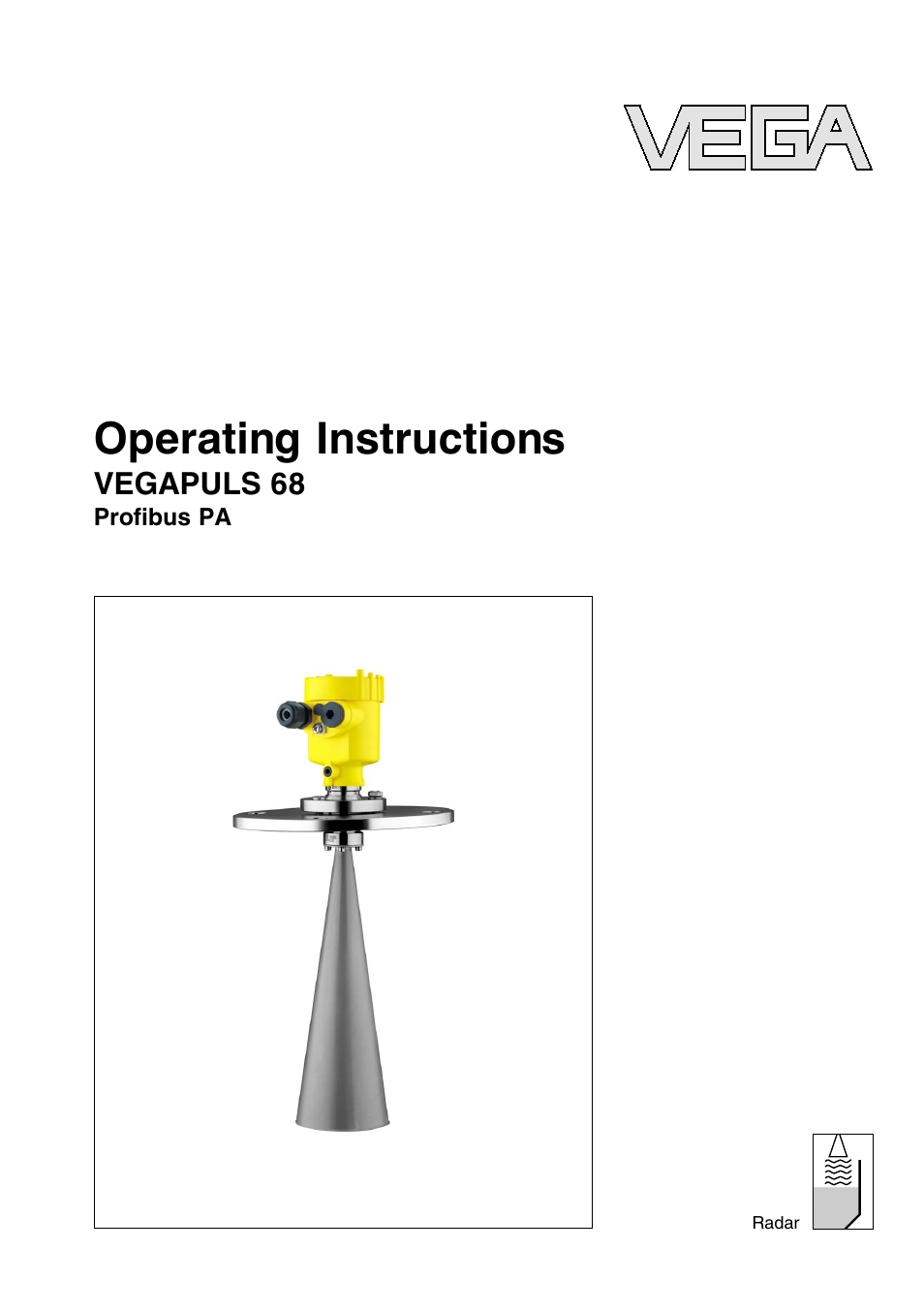 VEGA VEGAPULS 68 (≥ 2.0.0 - ≤ 3.8) Proﬁbus PA User Manual | 80 pages