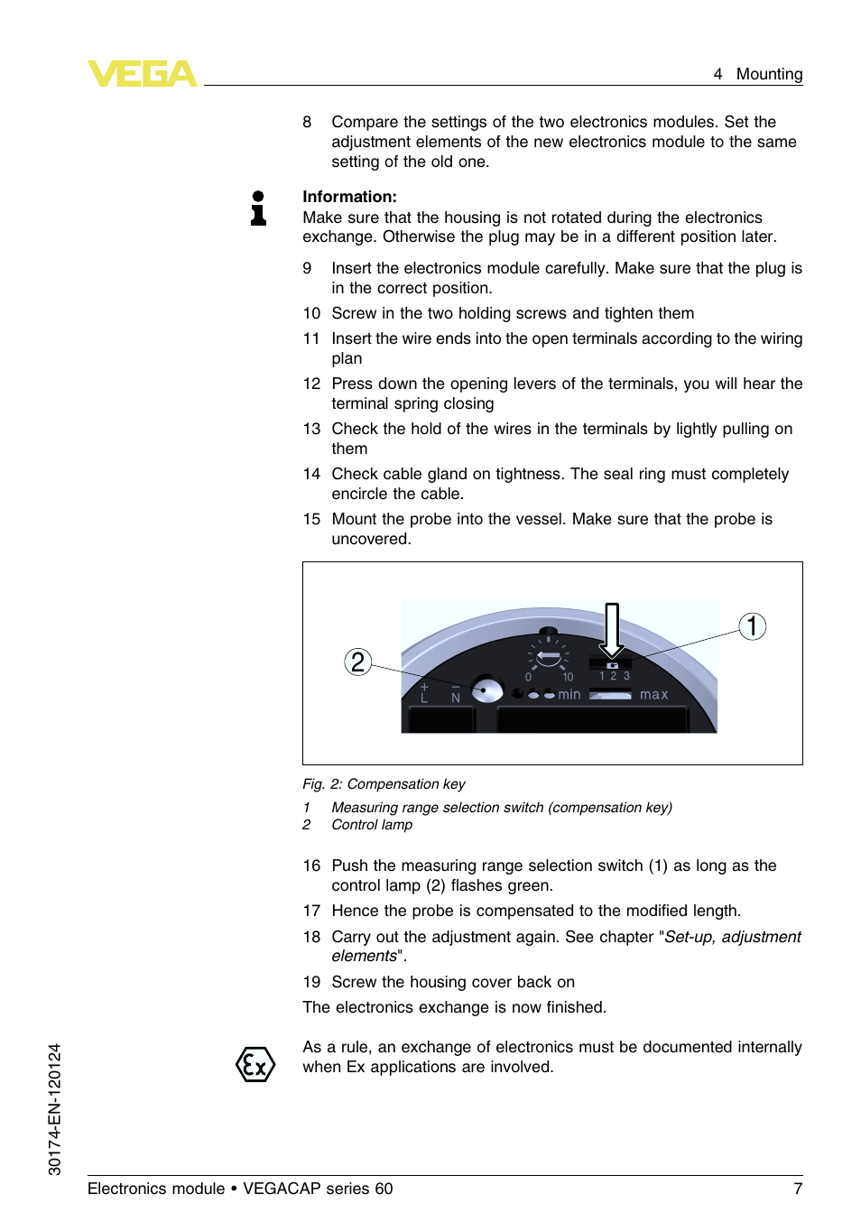 VEGA VEGACAP series 60 User Manual | Page 7 / 12