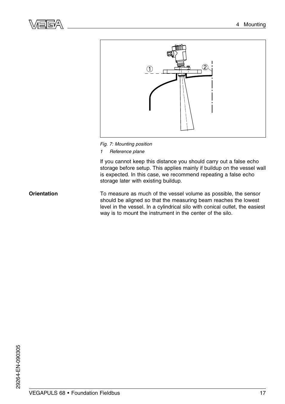 VEGA VEGAPULS 68 (≥ 2.0.0 - ≤ 3.8) Foundation Fieldbus User Manual | Page 17 / 84